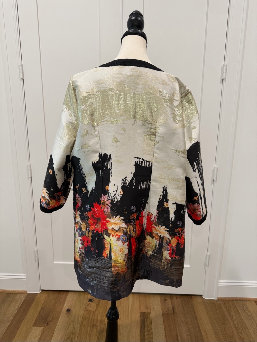 Berek Floral Brushstroke Open-Front Jacket | Size 1XL - Picture 8 of 14